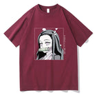 Demon Slayer Anime Print Short Sleeve Top
