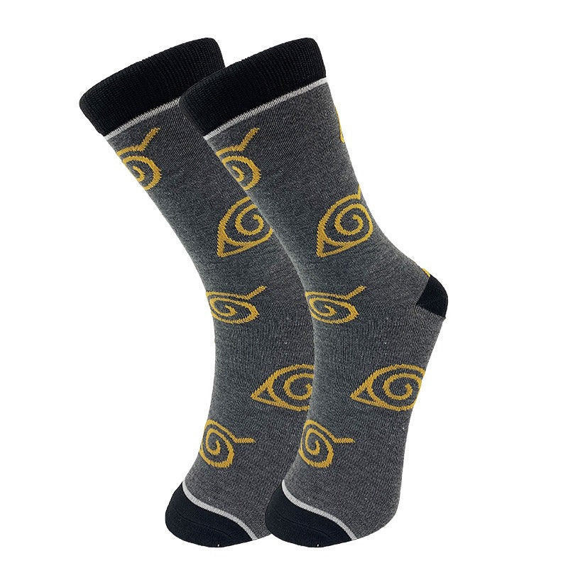 Trendy Naruto Academy Style Mid Cap Sports Socks