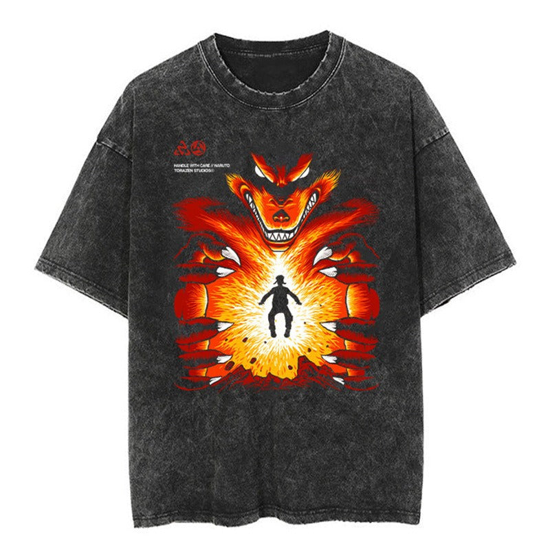 Oversize Vintage Naruto Anime T-shirt
