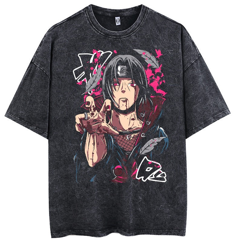 Anime Naruto Distressed Style T-Shirt