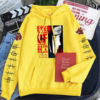 Itachi Uchiha Writings Wheel Eye Plush Hoodie