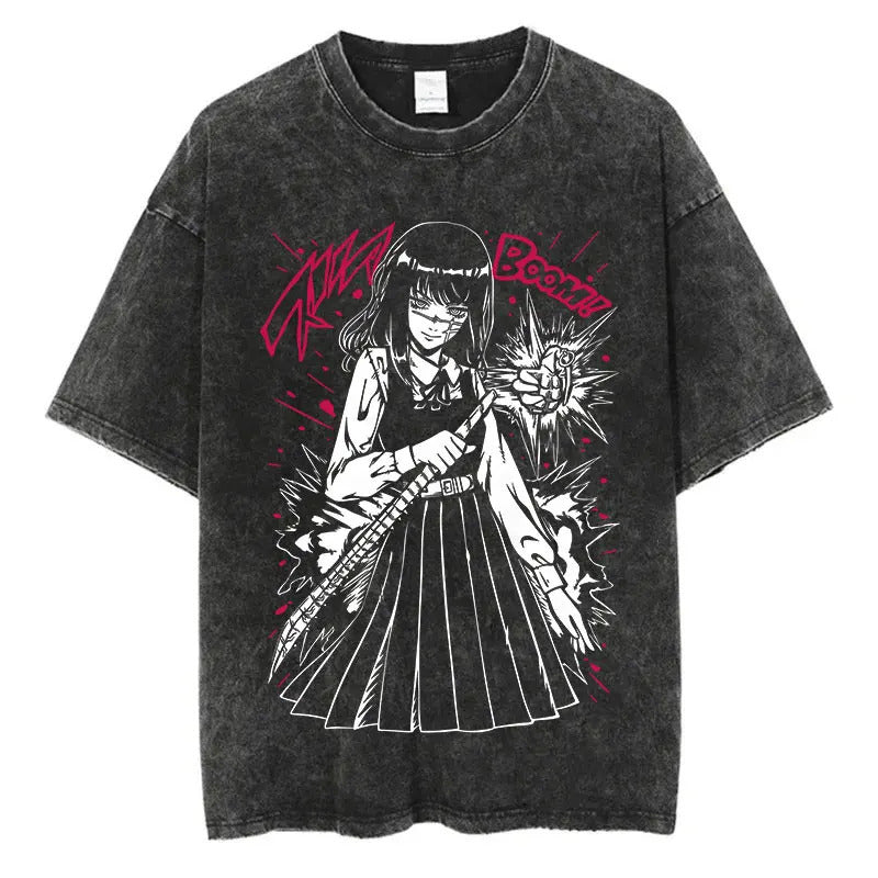Demon Slayer Vintage Anime T-Shirt - Summer Cotton