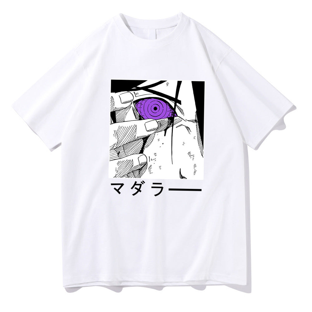 Naruto Sasuke Printed Short Sleeve T-shirt
