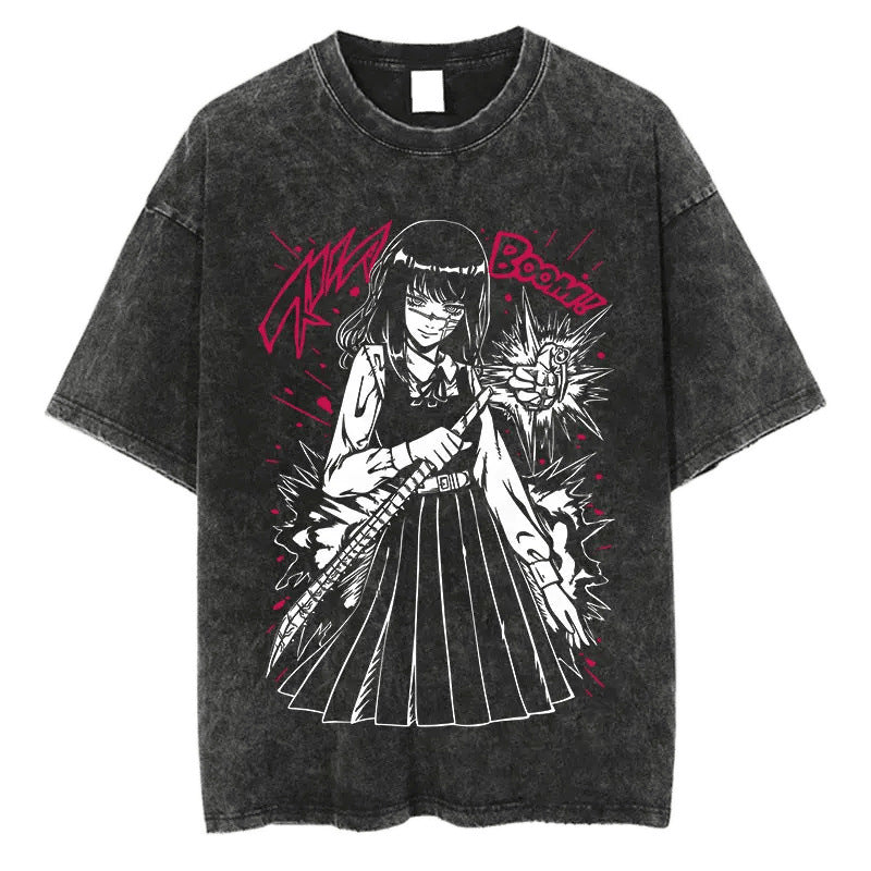Demon Slayer Vintage Anime T-Shirt - Summer Cotton