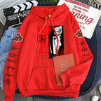 Itachi Uchiha Writings Wheel Eye Plush Hoodie