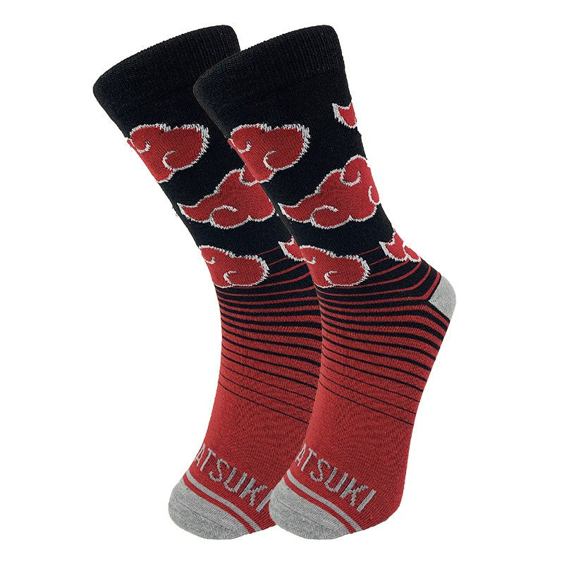 Trendy Naruto Academy Style Mid Cap Sports Socks
