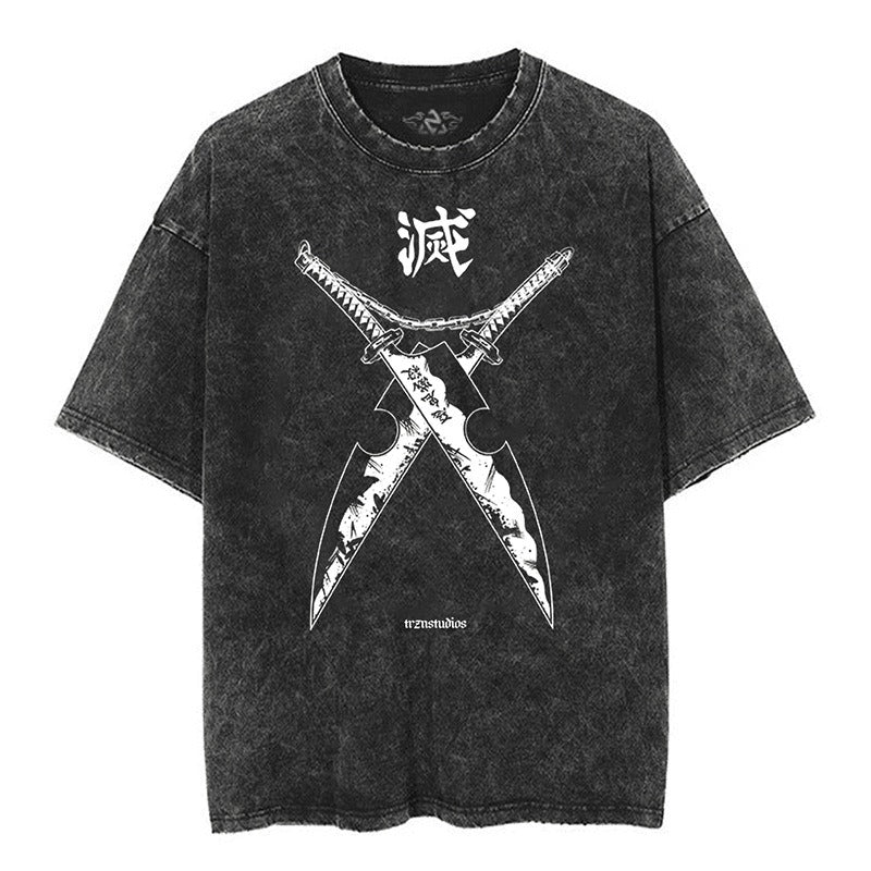 Oversize Vintage Naruto Anime T-shirt