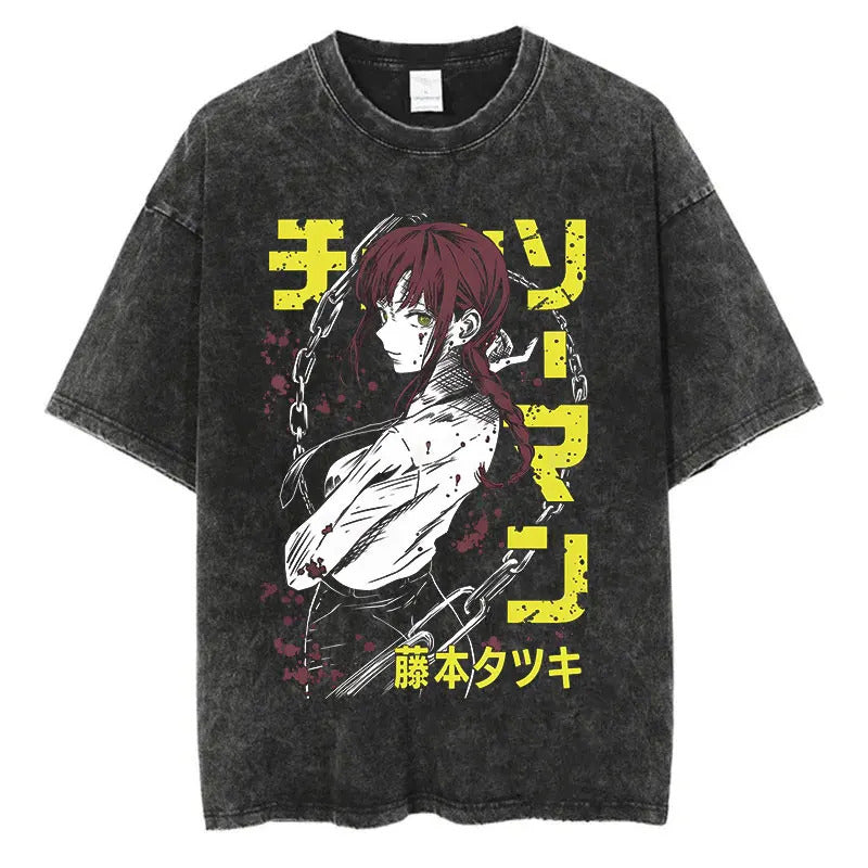 Demon Slayer Vintage Anime T-Shirt - Summer Cotton