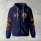 Dragon Ball Z Goku "Go" Kanji Symbol Zip-Up Hoodie | Black Anime Streetwear