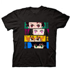 Demon Slayer Printed Black Short Sleeve T-Shirt