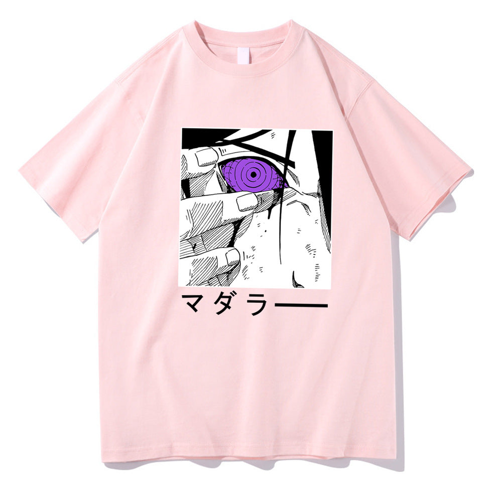 Naruto Sasuke Printed Short Sleeve T-shirt