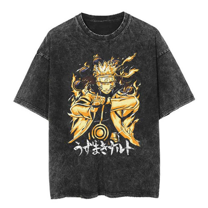 Oversize Vintage Naruto Anime T-shirt