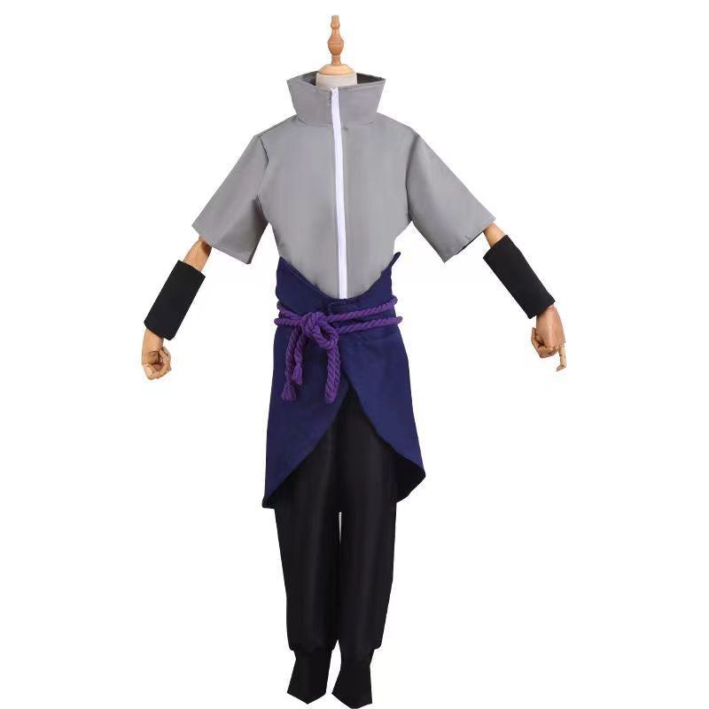 Naruto Uchiha Sasuke Kimono Cosplay Costume Full Set