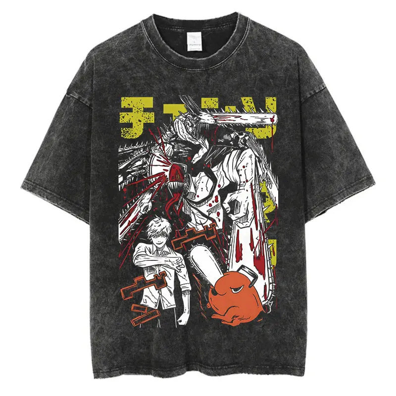 Demon Slayer Vintage Anime T-Shirt - Summer Cotton