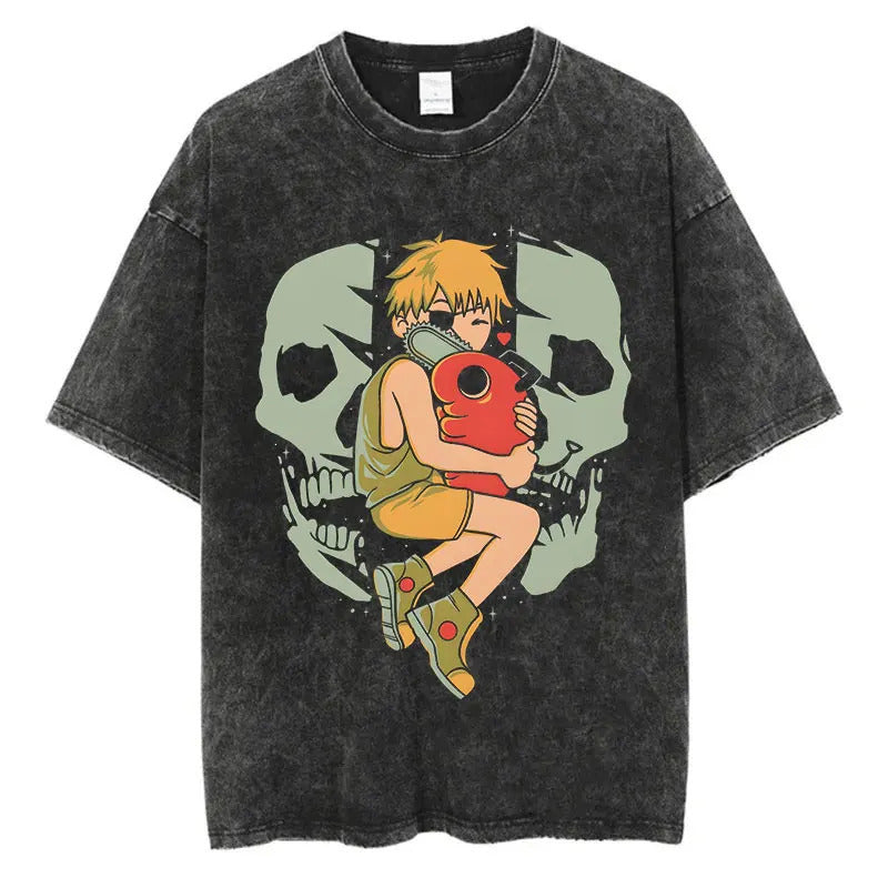 Demon Slayer Vintage Anime T-Shirt - Summer Cotton