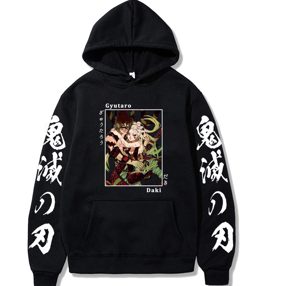 Demon Slayer Daki and Gyutaro Hoodie Sweatshirt