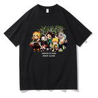 Demon Slayer Anime Print Short Sleeve Top