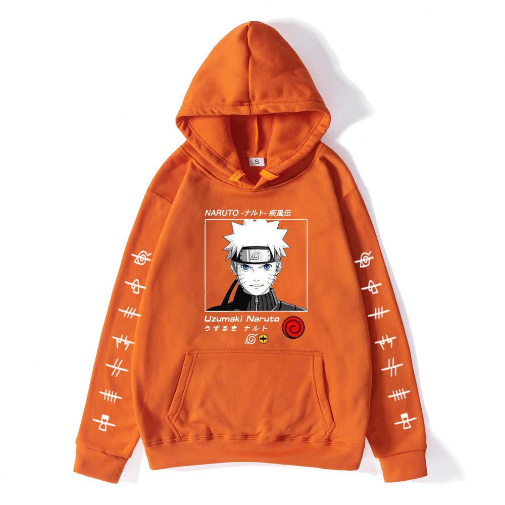 Naruto Whirlpool Print Hoodie - Large Size