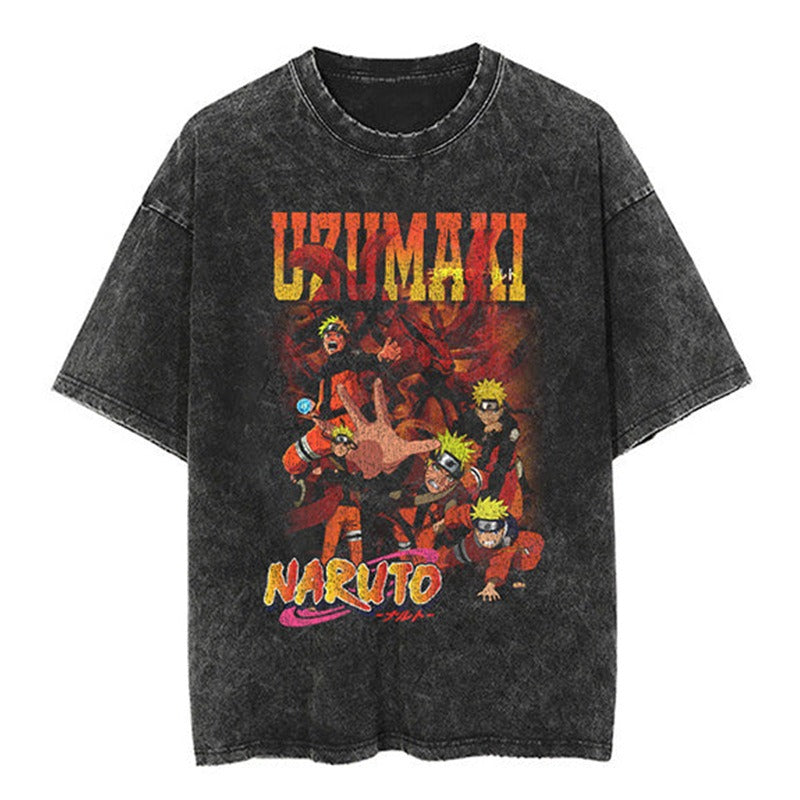 Oversize Vintage Naruto Anime T-shirt