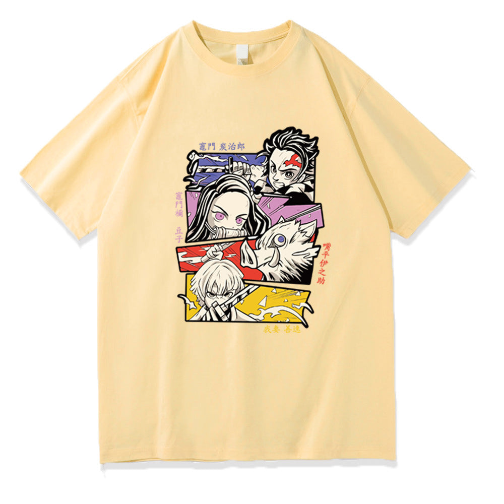 Demon Slayer Print Short Sleeve Top