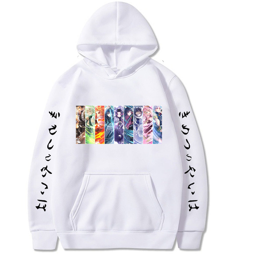 Hooded Sweatshirt with Demon Slayer Comic Print