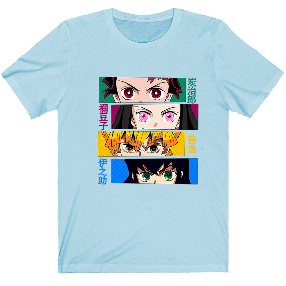Demon Slayer Printed Black Short Sleeve T-Shirt