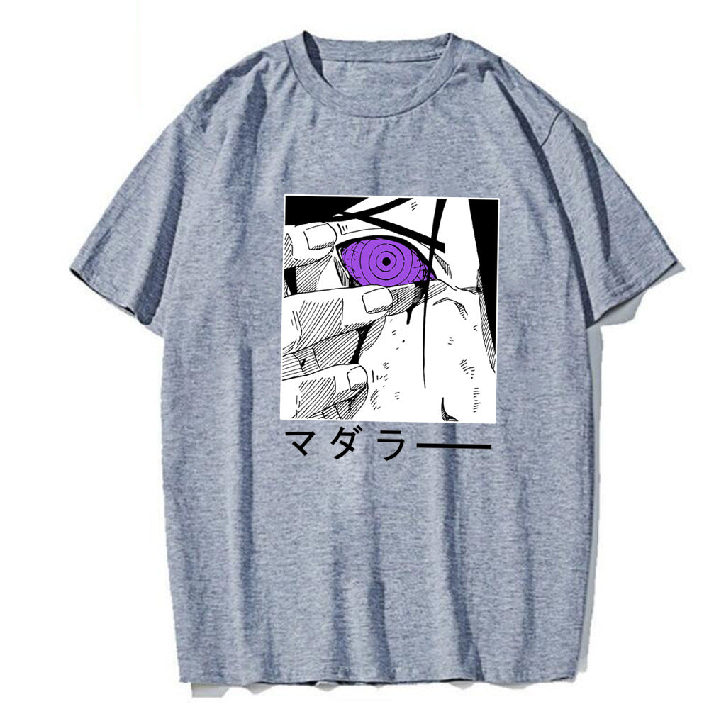 Naruto Sasuke Printed Short Sleeve T-shirt