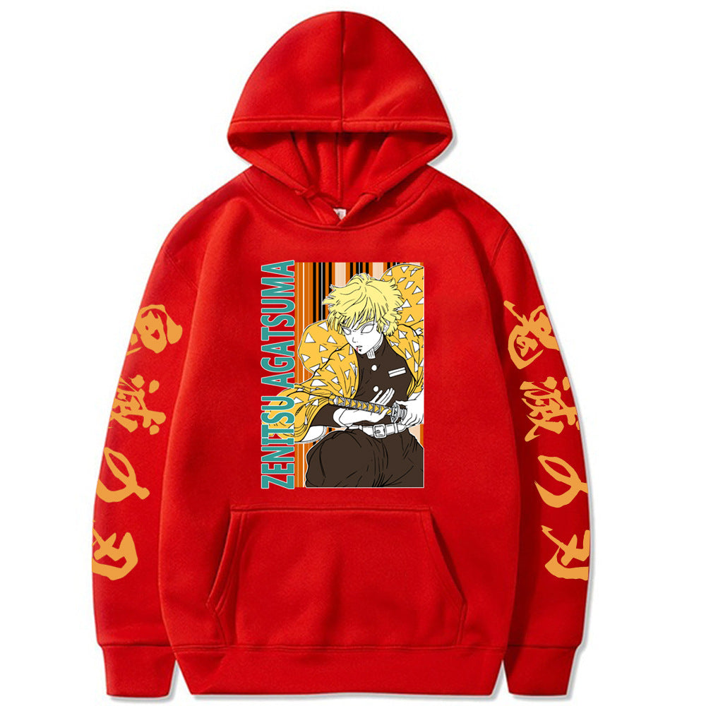 Zenitsu Agatsuma Demon Slayer Loose Hoodie Sweatshirt