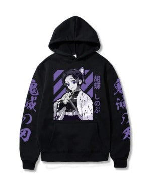 Ghost Slayer Blade Hoodie - Charcoal Jiro Print