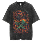 Washed Old Naruto Anime Cotton T-Shirt