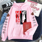 Itachi Uchiha Writings Wheel Eye Plush Hoodie