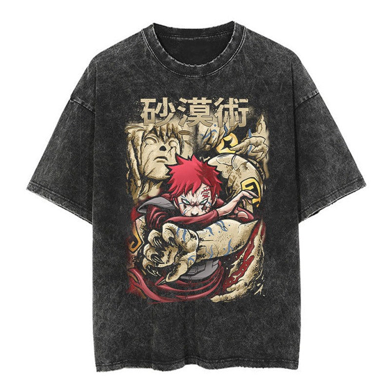 Oversize Vintage Naruto Anime T-shirt