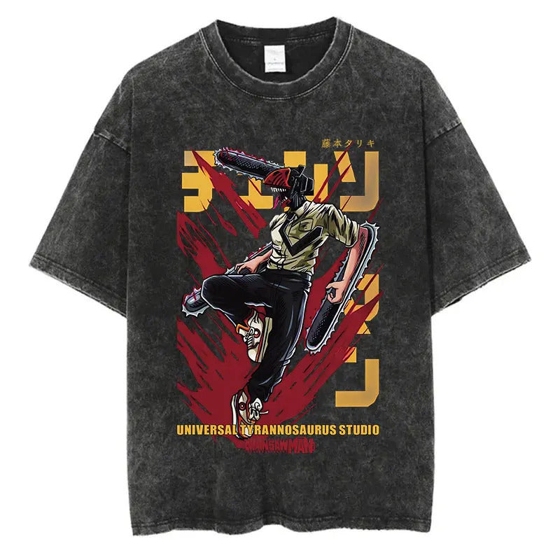 Demon Slayer Vintage Anime T-Shirt - Summer Cotton