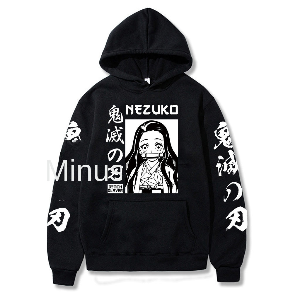 Demon Slayer Black Hoodie - Casual Loose Fit