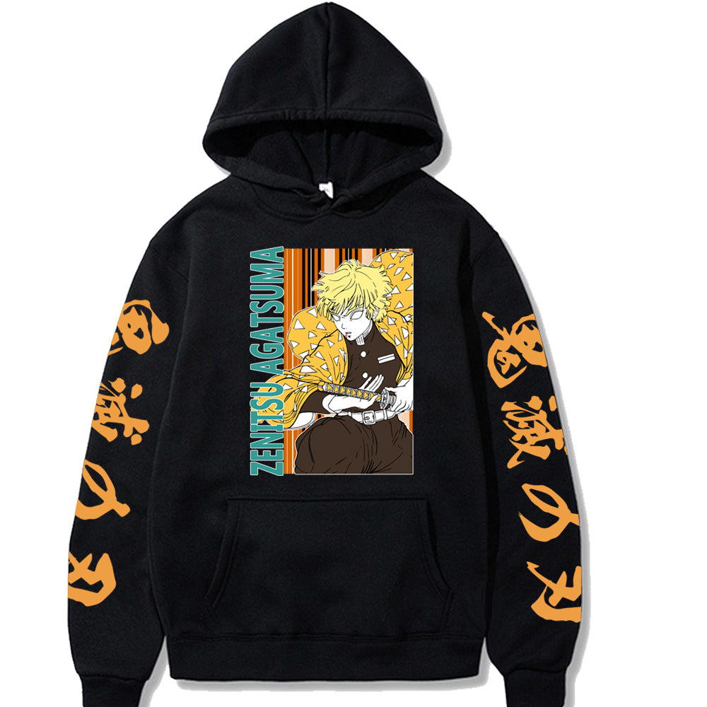 Zenitsu Agatsuma Demon Slayer Loose Hoodie Sweatshirt