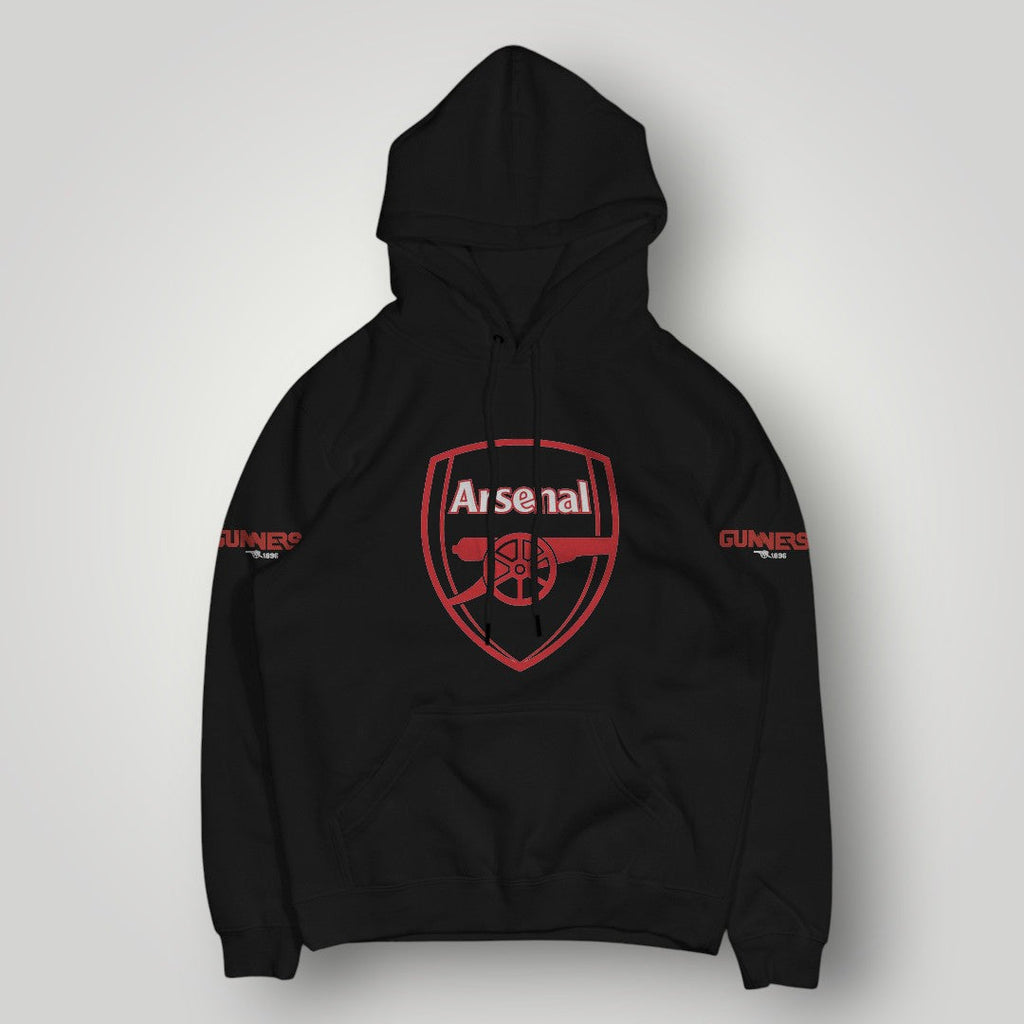 Arsenal FC "Gunners" Hoodie | Premium Black Cannon Graphic Sweatshirt