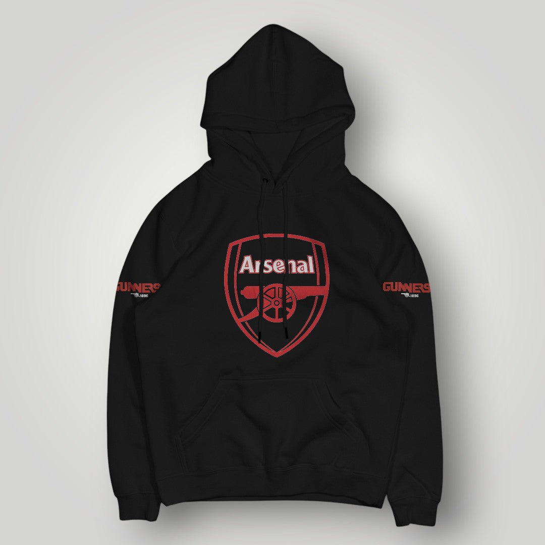 Arsenal FC "Gunners" Hoodie | Premium Black Cannon Graphic Sweatshirt