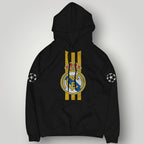 Real Madrid "Golden Trinity" Stripe Hoodie - Urban Champion Black Fan Pullover