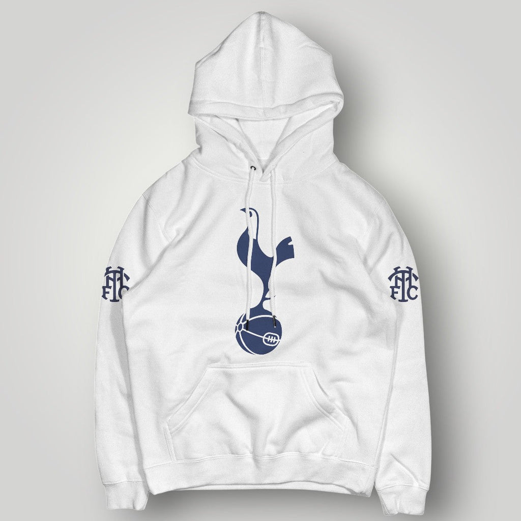 Tottenham Hotspur FC Essential White Hoodie - Minimalist THFC Retro Streetwear