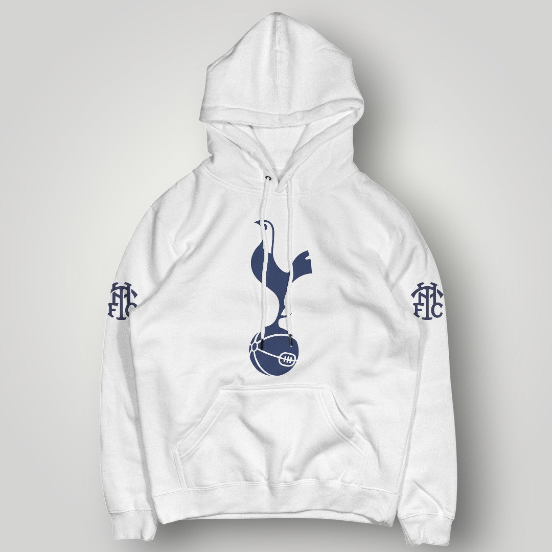 Tottenham Hotspur FC Essential White Hoodie - Minimalist THFC Retro Streetwear