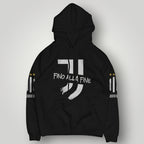 Juventus "Fino Alla Fine" Black Hoodie - Signature Motto & Gold Star Fan Edition