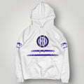 Inter Milan Inspired Minimalist Hoodie - Nerazzurri White Streetwear - Premium Italian Football Fan Pullover
