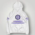 Inter Milan Inspired Minimalist Hoodie - Nerazzurri White Streetwear - Premium Italian Football Fan Pullover