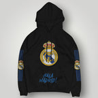 Real Madrid "Hala Madrid" Premium Hoodie - Iconic Royal Crest Black Football Pullover