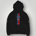 PSG Urban Streetwear Hoodie - Brushstroke Edition Black Paris Pullover