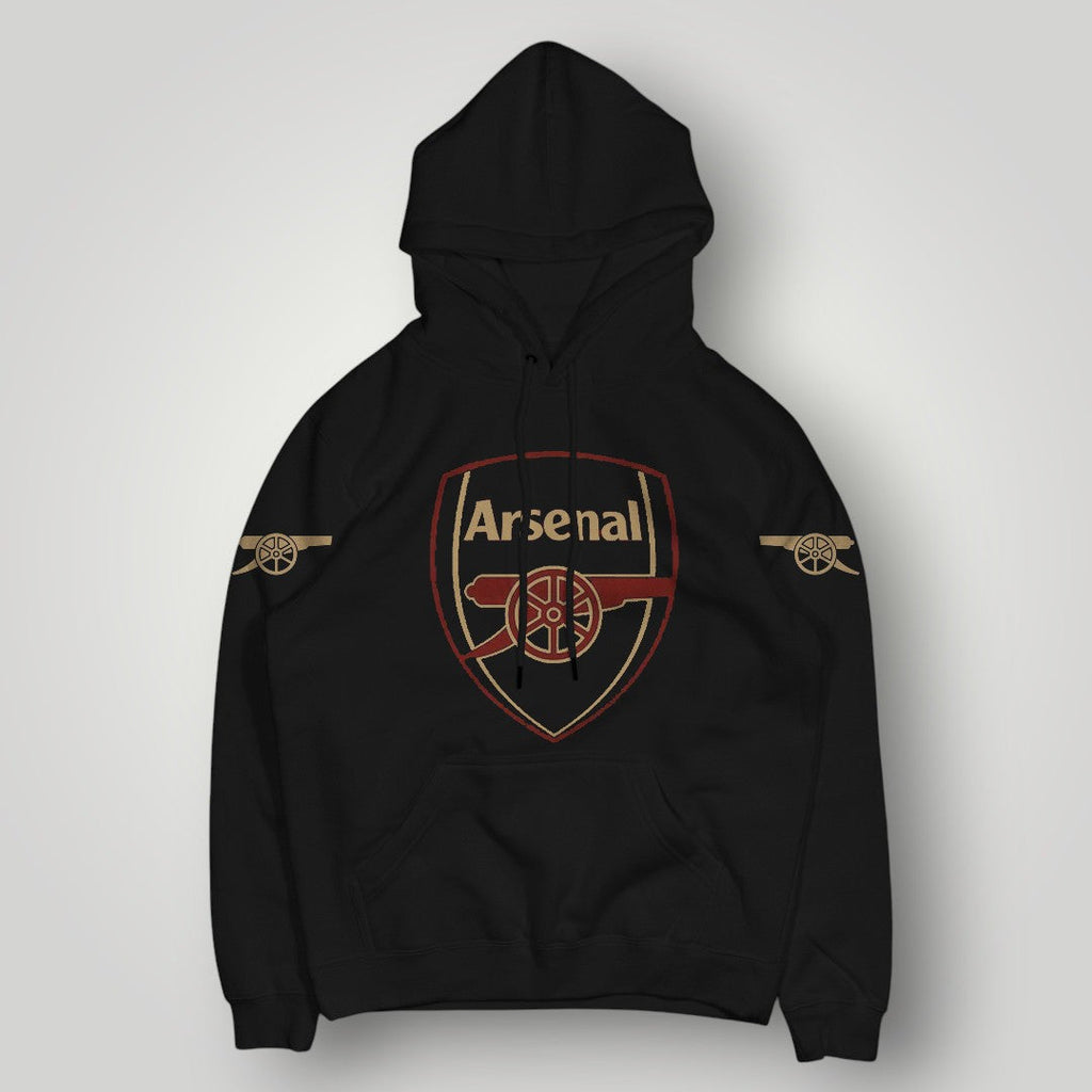 Arsenal FC "Gunners" Hoodie | Premium Black 1886 Cannon Sweatshirt