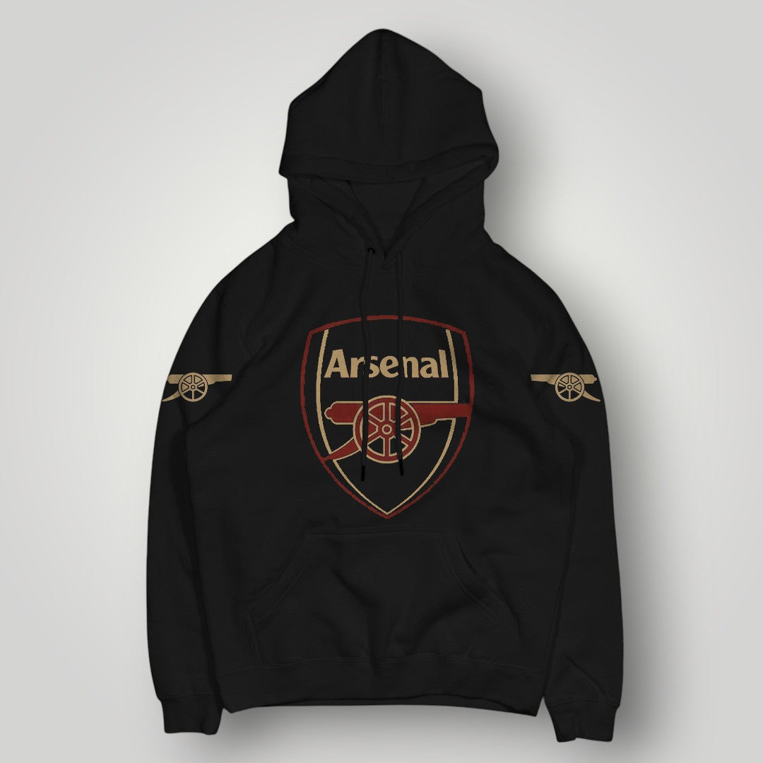 Arsenal FC "Gunners" Hoodie | Premium Black 1886 Cannon Sweatshirt