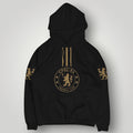 Chelsea FC Gold Heritage Edition Hoodie – Black & Gold Lion Crest Streetwear