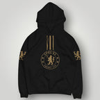 Chelsea FC Gold Heritage Edition Hoodie – Black & Gold Lion Crest Streetwear