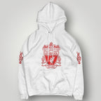 Liverpool F.C. Official Crest Black Hoodie - Eternal Flame Sleeve & YNWA Motto Edition